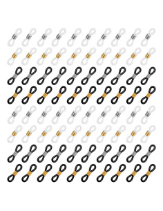 80 Conectores de Cadena para Gafas LXUEJIE Silicona Ajustables