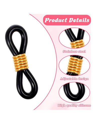80 Conectores de Cadena para Gafas LXUEJIE Silicona Ajustables
