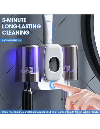 Soporte de Esterilizador de Cepillos Shmian BH-012 2 Tazas USB