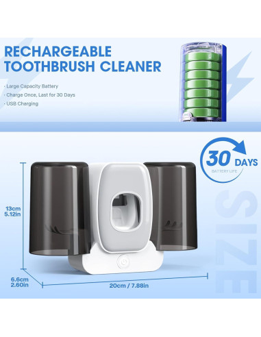 Soporte de Esterilizador de Cepillos Shmian BH-012 2 Tazas USB