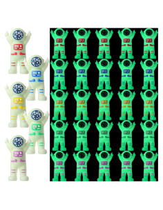 25 Mini Figuras de Astronautas Brillantes Sonwyoung 3.5 cm