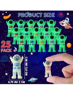 25 Mini Figuras de Astronautas Brillantes Sonwyoung 3.5 cm 2