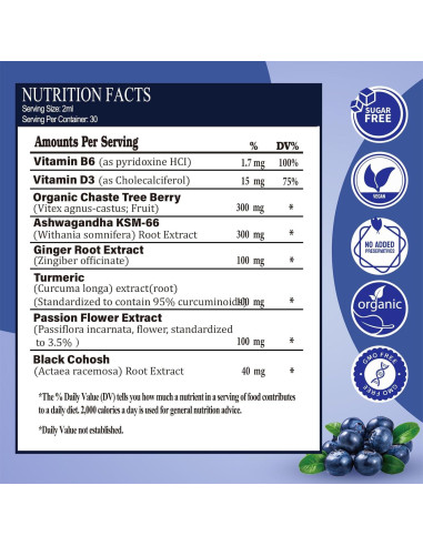 Suplemento Líquido Menopausia Vita PLynxera 60 ml Arándano