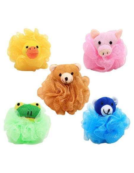 Esponjas de Baño Exfoliantes UUYYEO 5 Piezas Animales Esponjas de Baño Exfoliantes UUYYEO 5 Piezas Animales
