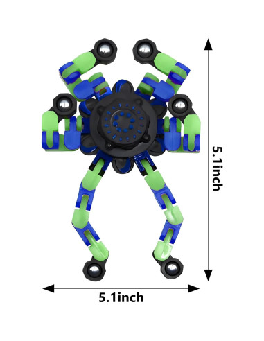Fidget Spinner Robot Transformable Zebo 6 Paquete Alivio Estrés
