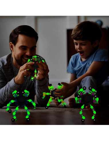 Fidget Spinner Robot Transformable Zebo 6 Paquete Alivio Estrés