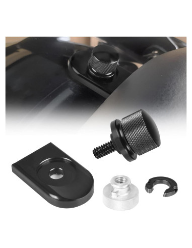 Kit Tornillo de Asiento Trasero BAKAFOH Negro para Harley 1996-2024