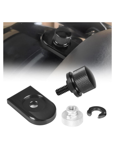 Kit Tornillo de Asiento Trasero BAKAFOH Negro para Harley 1996-2024