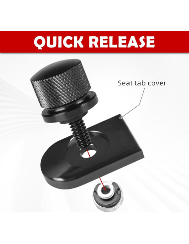 Kit Tornillo de Asiento Trasero BAKAFOH Negro para Harley 1996-2024