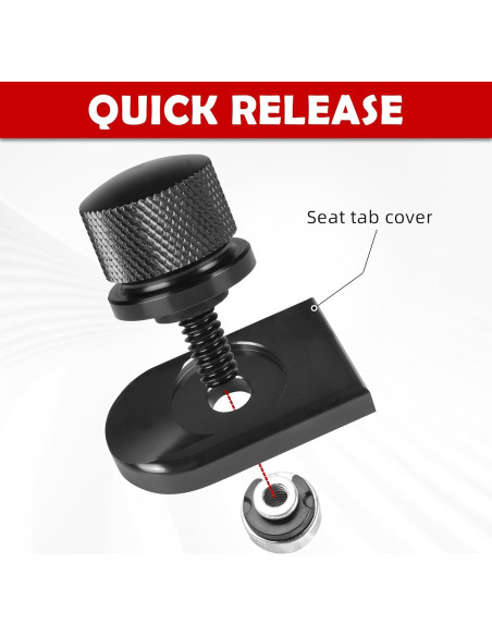 Kit Tornillo de Asiento Trasero BAKAFOH Negro para Harley 1996-2024