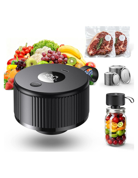 Kit de Sellador al Vacío Eléctrico para Frascos Mason - 3 en 1