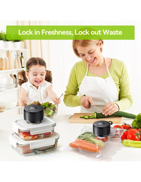 Kit de Sellador al Vacío Eléctrico para Frascos Mason - 3 en 1