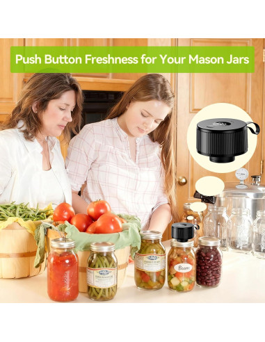 Kit de Sellador al Vacío Eléctrico para Frascos Mason - 3 en 1