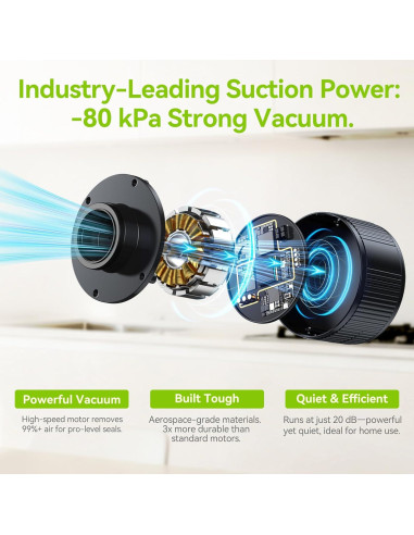 Kit de Sellador al Vacío Eléctrico para Frascos Mason - 3 en 1