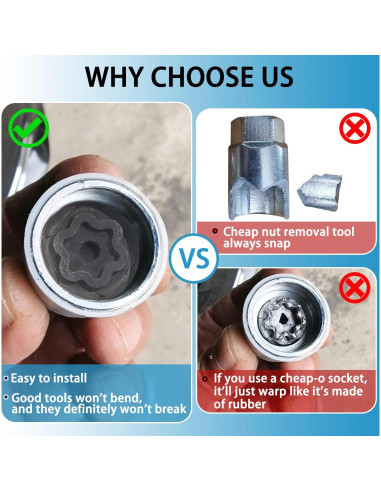 Herramienta de Extracción de Tuercas de Bloqueo CIMOF para Toyota y Lexus