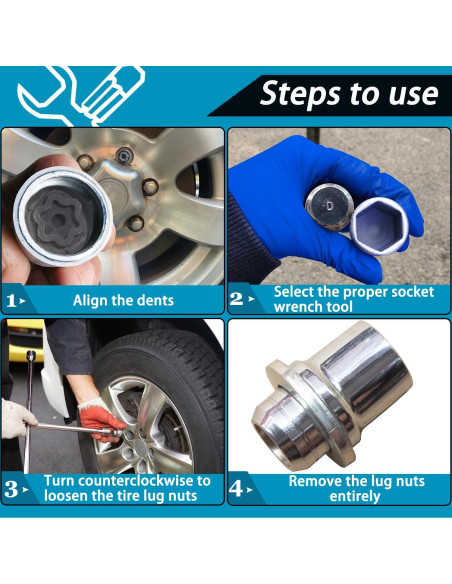Herramienta de Extracción de Tuercas de Bloqueo CIMOF para Toyota y Lexus