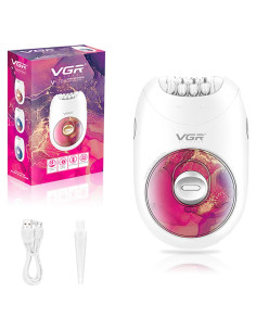 Epilador Profesional VGR 706 Inalámbrico 18 Pinzas Rosa
