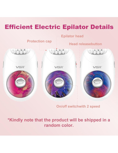 Epilador Profesional VGR 706 Inalámbrico 18 Pinzas Rosa