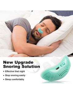 Dispositivo Anti Ronquidos Hualai Mini Recargable USB Verde Menta 2