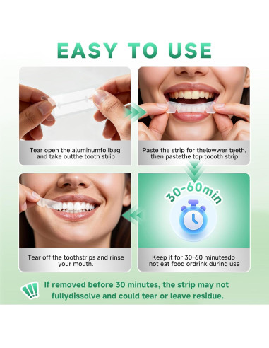 Tiras Blanqueadoras de Dientes Milumber para Sensibles - 42 Tiras