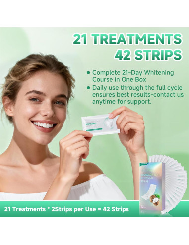 Tiras Blanqueadoras de Dientes Milumber para Sensibles - 42 Tiras