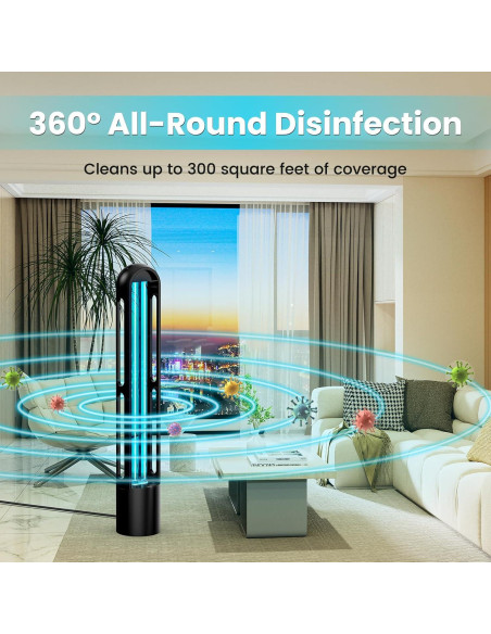 Lámpara UV Desinfectante ZETAWALE con Control Remoto 60 min