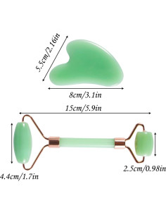 Juego de 2 herramientas de raspado facial YAMHOHO - Rodillo y Guasha 2