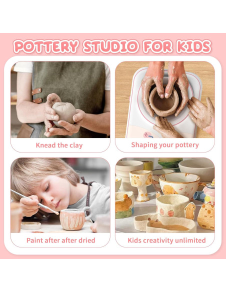 Kit de Rueda de Alfarería Skirfy para Niños 6-12 Años