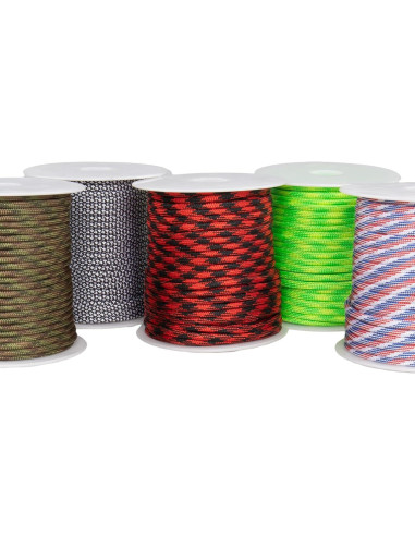 Juego de Paracord 550lb West Coast - 5 Bobinas de 30.48m