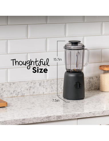 Licuadora IRIS USA 3 Velocidades 1.48L Acero Inoxidable Negra