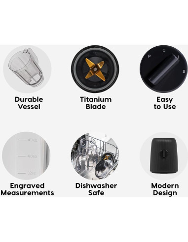 Licuadora IRIS USA 3 Velocidades 1.48L Acero Inoxidable Negra