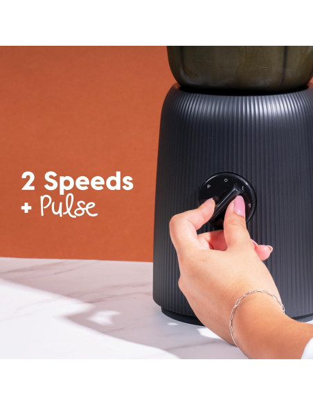 Licuadora IRIS USA 3 Velocidades 1.48L Acero Inoxidable Negra