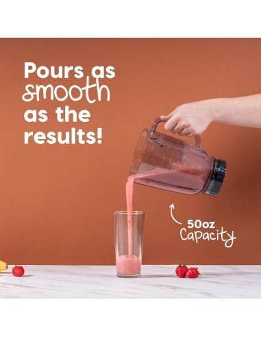 Licuadora IRIS USA 3 Velocidades 1.48L Acero Inoxidable Negra