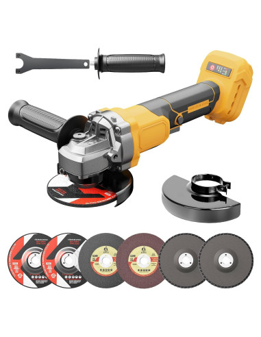 Amoladora Angular Inalámbrica Fledukten 20V 7000 RPM 4.5"