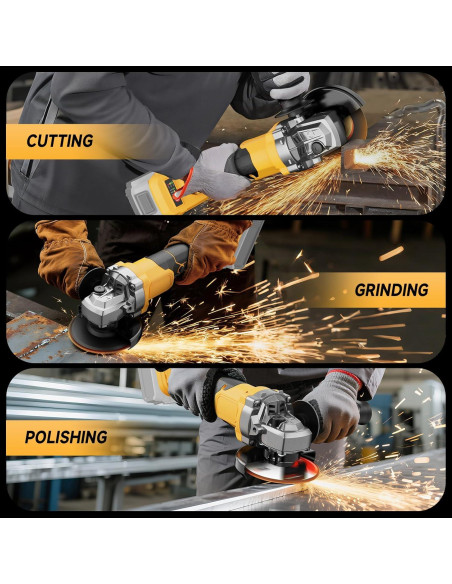 Amoladora Angular Inalámbrica Fledukten 20V 7000 RPM 4.5"