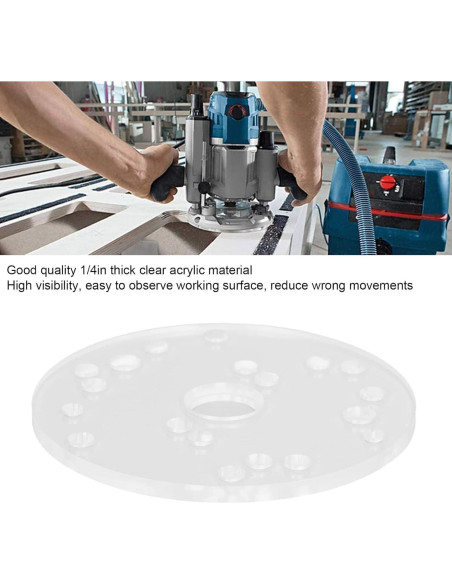 Placa Base Universal para Router Agatige 16.51cm Acrílico