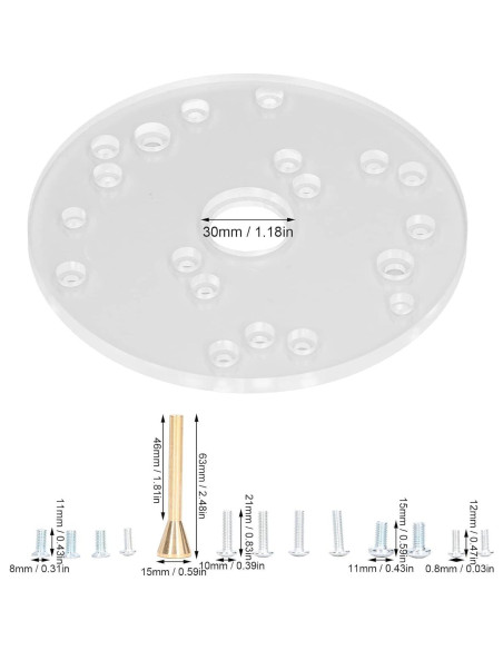 Placa Base Universal para Router Agatige 16.51cm Acrílico