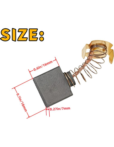 Cepillos de Carbono Makita CB204 - 4 Piezas, 1.60x1.80x0.68 cm