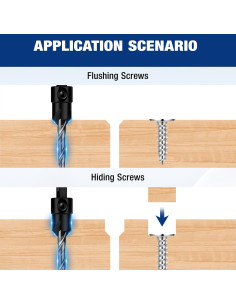 Juego de Brocas Avellanadas WORKPRO 5 Piezas Acero M2 2