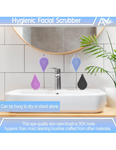 Exfoliador Facial de Silicona Avilana - Doble Cara - Lavanda