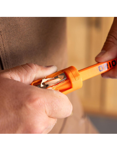 Kit de Lápices de Carpintero Oriole Tools - 15 Lápices Planos, Sacapuntas y Contenedor