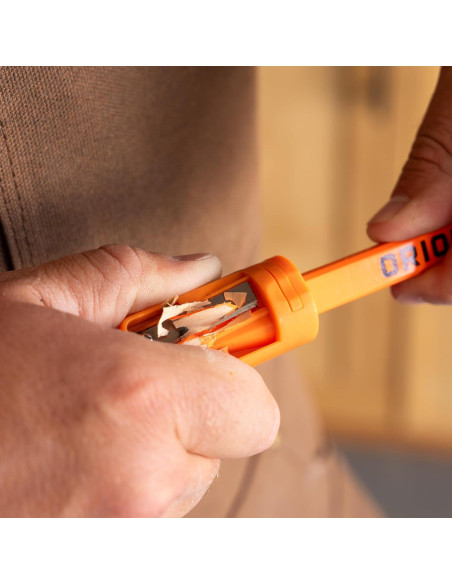 Kit de Lápices de Carpintero Oriole Tools - 15 Lápices Planos, Sacapuntas y Contenedor