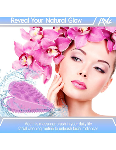 Exfoliador Facial de Silicona Avilana - Doble Cara - Lavanda