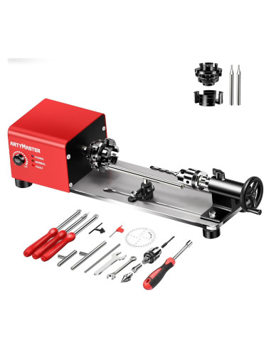 Mini Torno de Madera ArtyMaster WM101A-Plus 96W 24VDC
