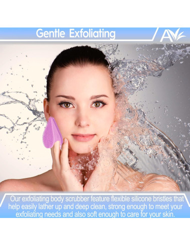 Exfoliador Facial de Silicona Avilana - Doble Cara - Lavanda