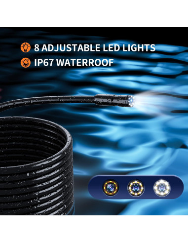 Cámara Endoscópica HD 1080P Leersi P410 con Luz IP67