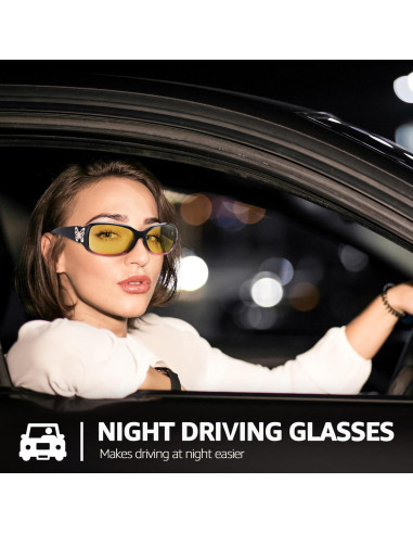 Gafas de Conducción Nocturna SIPHEW Mujeres Lentes Amarillos