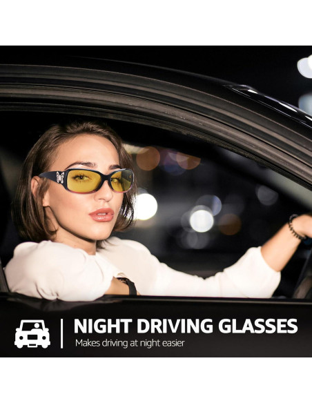 Gafas de Conducción Nocturna SIPHEW Mujeres Lentes Amarillos