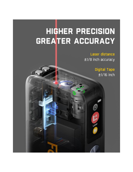 Medidor de Cinta Láser Digital Fanttik A10 Apex 50m 3-en-1
