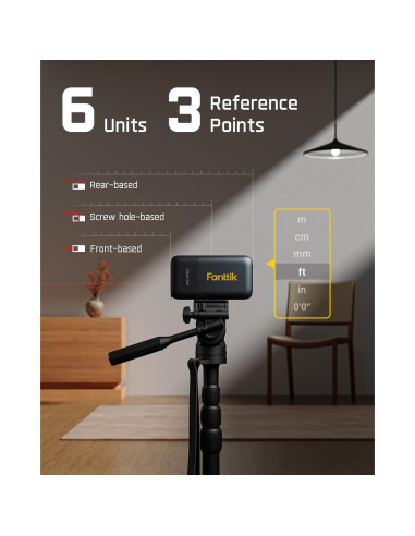 Medidor de Cinta Láser Digital Fanttik A10 Apex 50m 3-en-1